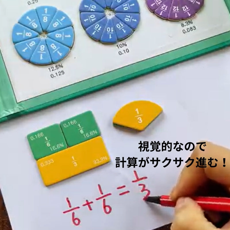 モンテッソーリ 分数マグネットパズルセット