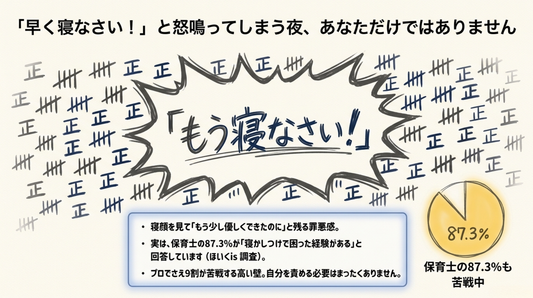 寝かしつけの声かけ5選｜「もう寝なさい！」を卒業して子どもが自然に眠る夜を作る方法