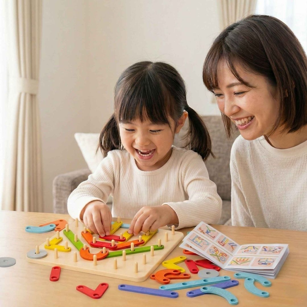 ペグさしパズル 木製 知育玩具 3歳から｜モンテッソーリ式ペグボード
