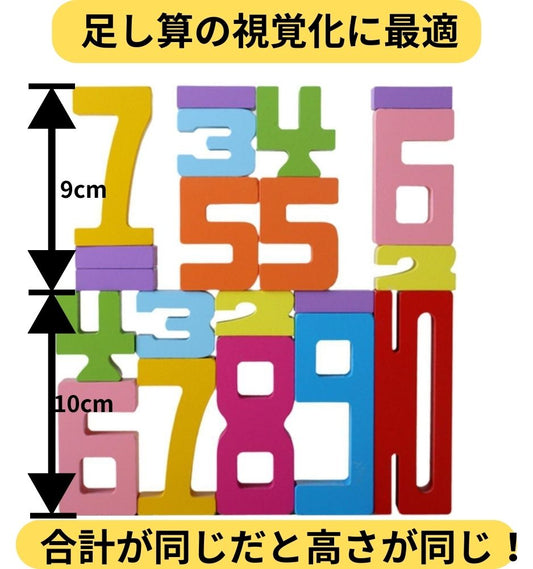 数字であそぶ木製3Dナンバーブロック